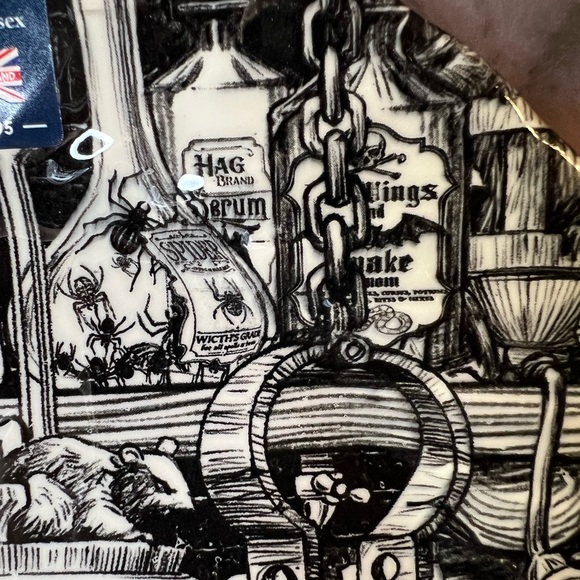 Halloween Laboratory Boiling Eyeballs Dinner Plate Apothecary Rats Poison Bottle - Picture 12 of 16